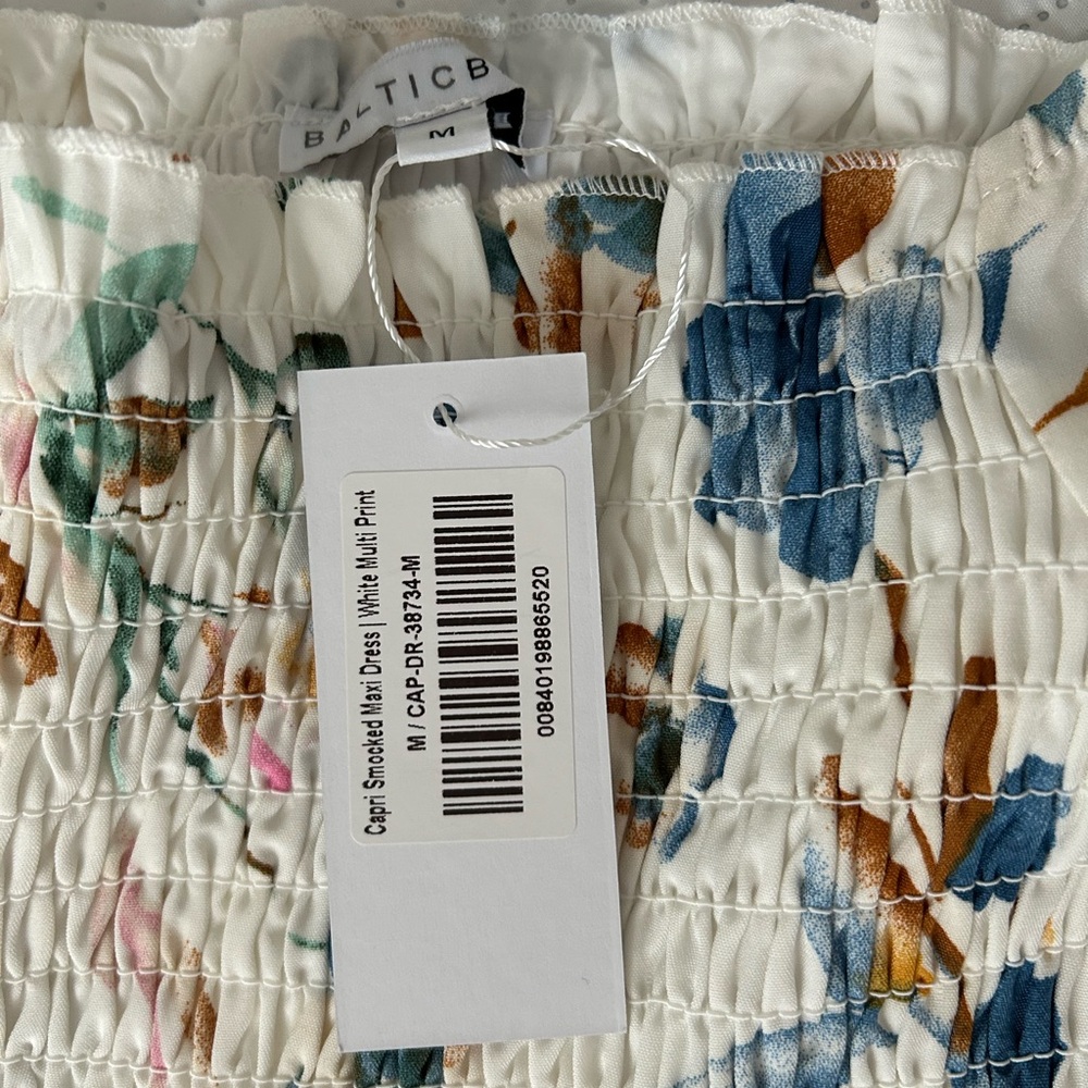 NWT Baltic Born Capri Smocked Floral Maxi Dress Size Medium - Picture 10 of 14